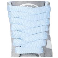 Stepace 2 Paar Schnürsenkel,15mm breit flach Schnürsenkel, reißfest Schuhbänder Dicke Ersatz Shoelaces für Turnschuhe,Freizeitschuhe hellblau 140 von Stepace