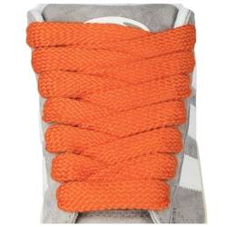 Stepace 2 Paar Schnürsenkel,15mm breit flach Schnürsenkel, reißfest Schuhbänder Dicke Ersatz Shoelaces für Turnschuhe,Freizeitschuhe orange 160 von Stepace