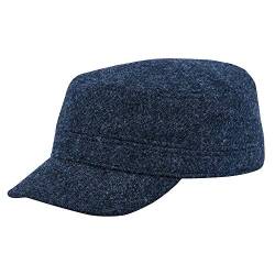 Sterkowski Big Pike Mütze | Harris Tweed Schiebermütze für Herren | Schirmmütze Herren Trucker Cap Basecap Herren wintermütze Herren Tactical Cap Army Cap Herren Bundeswehr mütze 57 cm Blau von Sterkowski