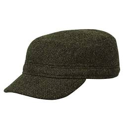 Sterkowski Big Pike Mütze | Harris Tweed Schiebermütze für Herren | Schirmmütze Herren Trucker Cap Basecap Herren wintermütze Herren Tactical Cap Army Cap Herren Bundeswehr mütze 61 cm Khaki von Sterkowski