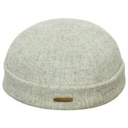 Sterkowski Docker Mütze | Harris Tweed Beanie Kappe für Herren und Frauen | Docker Cap Leon der Profi Beanie Herren Fahrrad Mütze Kapitänsmütze Herren Wintermütze Herren Hellgraumeliert 55 cm von Sterkowski