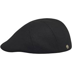 Sterkowski Ivy Five Gatsby Mütze Herren | Wolle Schiebermütze Herren | Newsboy Cap Herren Schirmmütze Herren Winter Flatcap Herren Kasket Herren Irische Mütze Herren 62 cm Schwarz von Sterkowski