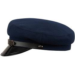 Sterkowski Maciejowka Model 1 Mütze | Wolle Schirmmütze für Herren und Frauen | Schirmmütze Herren Elbsegler Mütze Herren Schirmmütze Damen Chauffeur Mütze Visor Cap Damen 58 cm Dunkelblau von Sterkowski