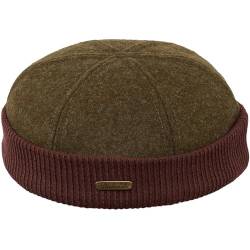 Sterkowski Navy Watch | Wolle Beanie Kappe für Herren und Frauen | Docker Cap Leon der Profi Beanie Herren Fahrrad Mütze Kapitänsmütze Herren Wintermütze Herren 54 cm Khaki/Braun von Sterkowski