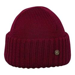 Sterkowski Orso Strickmütze | Merinowolle Männer Frauen Wintermütze | Wollmütze Herren Strickmütze Herren Wintermütze Damen Merinowolle Mütze Herren Wollmütze Strickmütze Männer Mütze 54-62 cm Rot von Sterkowski