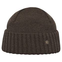 Sterkowski Orso Strickmütze | Merinowolle Strickmütze Herren Damen | Beanie Herren Wintermütze Damen Mütze Winter Männer Wintermütze Merinowolle Mütze Wollmütze Strickmütze 54-62 cm Khaki-Braun von Sterkowski