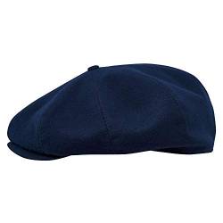 Sterkowski Peaky Stil Mütze | 100% Wolle Schiebermütze für Herren | schiebermütze Herren Fahrrad mütze schirmmütze Damen Newsboy Cap schirmmütze Herren Cap Damen mütze Herren 56 cm Marineblau von Sterkowski