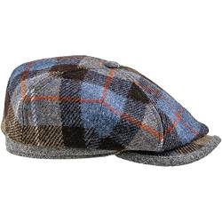 Sterkowski Rambler Schirmmütze | Harris Tweed Schiebermütze für Herren | schirmmütze Herren Cap Herren schiebermütze Herren schiebermütze Damen Visor Cap schirmmütze Damen 54 Blau/Braun von Sterkowski