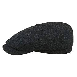 Sterkowski Rambler Schirmmütze | Harris Tweed Schiebermütze für Herren | schirmmütze Herren Cap Herren schiebermütze Herren schiebermütze Damen Visor Cap schirmmütze Damen Dunkelgrau Mix 56 von Sterkowski