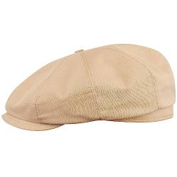 Sterkowski Shelby Mütze | Baumwolle Schiebermütze für Herren | Schiebermütze Herren Schirmmütze Herren Ballonmütze Herren Gatsby Mütze Paperboy Cap Newsboy Cap Flat Cap 58 cm Hellbeige von Sterkowski