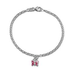 SilberDream 16cm Armband Kinder rosa Glitzer Schmetterling Echt Silber D1SDA024 von SterlinX