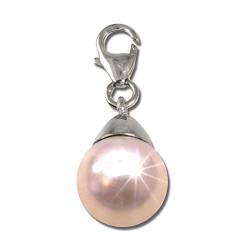 SilberDream Charm Anhänger rosa Muschel-Perle 925er Echt Silber D3FC211A von SterlinX