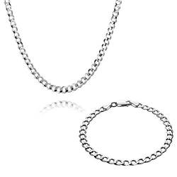 STERLL Herren Schmuck set Kette und Armband Silber 925 Kleine Geschenke für Männer von Sterll