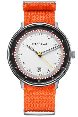 Sternglas S01-HHH16-FI02 Herrenuhr Quarz Hamburg Hafen Orange LE von Sternglas