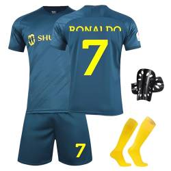 Sternstunde Nr.7 Trikot Sets Kinder, Hause/Auswärts Fußballtrikot für Kinder,Herren Jungen Fussball Jersey Football Trikots, Sportshirt Junge Football Training Tshirts Shorts und Socken Anzug - 24 von Sternstunde