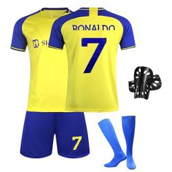 Sternstunde Trikot Sets Kinder, Hause/Auswärts Fußballtrikot für Kinder,Herren Jungen Fussball Jersey Football Trikots, Sportshirt Junge Football Training Tshirts Shorts und Socken Anzug (24, Blau) von Sternstunde