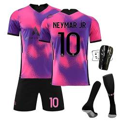 Sternstunde Trikot Sets Kinder, Hause/Auswärts Fußballtrikot für Kinder,Herren Jungen Fussball Jersey Football Trikots, Sportshirt Junge Football Training Tshirts Shorts und Socken Anzug (24, Lila) von Sternstunde