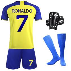 Sternstunde Trikot Sets Kinder, Hause/Auswärts Fußballtrikot für Kinder,Herren Jungen Fussball Jersey Football Trikots, Sportshirt Junge Football Training Tshirts Shorts und Socken Anzug (28, Blau) von Sternstunde