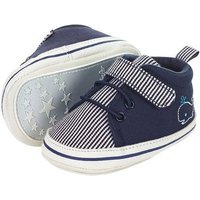 Sterntaler® Baby-Schuh Krabbelschuh (1-tlg) Bequeme Krabbelschuhe - Baby Schuhe Mädchen, Babyschuh Marine aus Materialmix mit Stickerei Wal - Flexible Schuhe, Babyschuhe mit Klettverschluss, Gummiband und rutschfester Sohle - Baby Ballerinas Schuhe - Anti-Rutsch-Sohle von Sterntaler