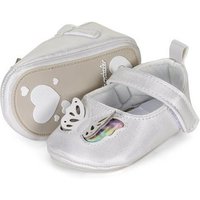 Sterntaler® Babyballerina Schmetterling Krabbelschuh (1-tlg., Hausschuhe mit süßen Stickmotiven, Babyschuhe weich) Baby Ballerinas aus Kunstleder, Babyschuhe mit Glitzer von Sterntaler