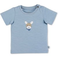 Sterntaler® Kurzarmshirt GOTS Kurzarm-Shirt Esel Emmi (1-tlg., GOTS Babyshirt mit Schulterknöpfung, Kinder T-shirt) T-Shirt Kurzarm mit süßen Applikationen, Kindershirt Rundhals von Sterntaler