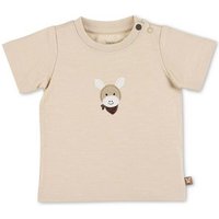 Sterntaler® Kurzarmshirt GOTS Kurzarm-Shirt Esel Emmi (1-tlg., GOTS Babyshirt mit Schulterknöpfung, Kinder T-shirt) T-Shirt Kurzarm mit süßen Applikationen, Kindershirt Rundhals von Sterntaler