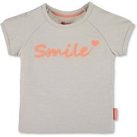 Sterntaler® Kurzarmshirt Kurzarm-Shirt (1-tlg) Baby Shirt - Kurzarmshirt Kinder - Kurzarm-Shirt Grau aus Jersey mit Glitzerdruck 'Smile' - T-Shirt Kinder in weitem Raglanschnitt mit komfortabler Halsöffnung von Sterntaler