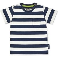 Sterntaler® Kurzarmshirt Kurzarm-Shirt (1-tlg) Baby Shirt - Kurzarmshirt Kinder - Kurzarm-Shirt aus geringeltem Jersey in Marine - T-Shirt Kinder mit kleiner Brusttasche und Knöpfen an der linken Schulter von Sterntaler