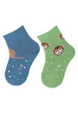 Sterntaler ABS -Krabbelsocken 2er Pack Känguru für Jungen - Babysocken mit Anti -Rutsch -Noppen auf Spann und Sohle - Antirutsch Socken für Babys im Set mit Motiv - mittelblau, 20 von Sterntaler