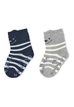 Sterntaler Baby-Jungen ABS-Krabbelsöckchen DP Bär Socken, Marine, 21/22 von Sterntaler