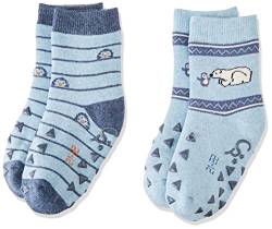 Sterntaler Baby-Jungen ABS-Krabbelsöckchen DP Eisbär Hausschuh-Socken, Himmel, 18 von Sterntaler