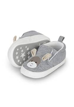 Sterntaler Baby Jungen Baby Schuhe Babyschuh Emmi - Babyschuhe, Krabbelschuhe Baby, Baby Schuhe - aus Baumwollstoff - hellgrau,19/20 EU von Sterntaler