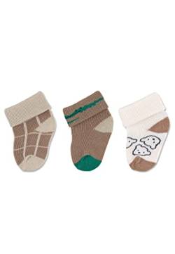Sterntaler Baby Jungen Baby Socken Erstlingssocken 3er Pack Krokodil - Socken Baby, Babysöckchen, Babysocken - aus Baumwolle - beige, von Sterntaler