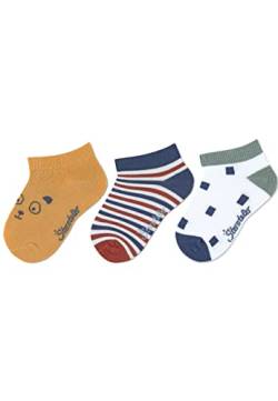 Sterntaler Baby Jungen Baby Socken Sneaker-Söckchen 3er Pack Bambus - Socken Baby, Babysöckchen - aus Bambuszellstoff - gelb, 18 von Sterntaler