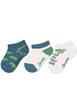 Sterntaler Baby Jungen Baby Socken Sneaker-Söckchen 3er Pack Planet - Socken Baby, Babysöckchen - aus Baumwolle - mittelblau, 22 von Sterntaler