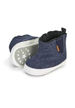 Sterntaler Baby Jungen Babyschuh - Babystiefel, Babystiefelchen - Low-Top Babyschuh mit Kunststoff Sohle rutschfest - marine, 15/16 von Sterntaler