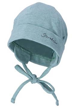 Sterntaler Baby Jungen Beanie Baby Organic Cotton Beanie Mütze - Beanie Baby, Kinderbeanie - aus Baumwolle mit Bindeband - grün, 35 von Sterntaler