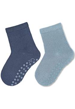 Sterntaler Baby - Jungen Fliesen Socken Baby Abs-söckchen Doppelpack Uni, Blau, 20 von Sterntaler