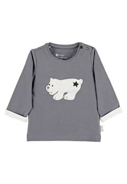 Sterntaler Baby - Jungen Langarmshirt Baby Langarm-shirt Eisbär Elia, Rauchgrau, 74 von Sterntaler