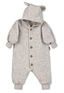 Sterntaler Baby Jungen Overall Baby Knöpfe Overall - Overall Baby - aus Merino Wolle mit Kapuze und Knopfleiste - hellgrau, 62 von Sterntaler