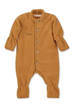 Sterntaler Baby Jungen Overall Baby Overall - Overall Baby, Baby Overall - aus Merino Wolle mit Stickerei und Knopfleiste - hellbraun, 56 von Sterntaler