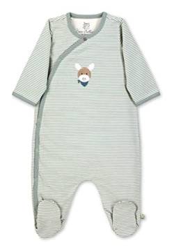 Sterntaler Baby Jungen Strampler GOTS Einteiler Emmi Strampler - Strampler Baby, Babystrampler - aus geringeltem Single Jersey - grün, 68 von Sterntaler