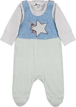 Sterntaler Baby-Jungen Strampler-Set Nicki Emmi Strampelhose, helltürkis, 50 von Sterntaler