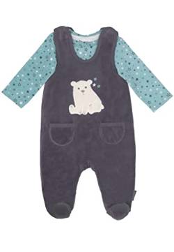 Sterntaler Baby Jungen Strampler-Set Strampler-Set Nicki Eisbär Elia - Strampler Baby, Babybody, Babykleidung - dunkelgrau, 56 von Sterntaler