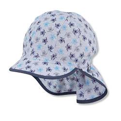 Sterntaler Baby-Jungen m 1612134 Schirmmütze mit Nackenschutz, blau, 51 von Sterntaler