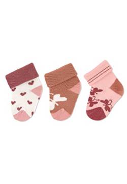 Sterntaler Baby Mädchen Baby Socken Erstlingssocken 3er Pack Herzen - Socken Baby, Babysöckchen, Babysocken - aus Baumwolle - beige, von Sterntaler