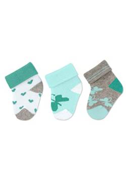 Sterntaler Baby Mädchen Baby Socken Erstlingssocken 3er Pack Herzen - Socken Baby, Babysöckchen, Babysocken - aus Baumwolle - weiß, von Sterntaler