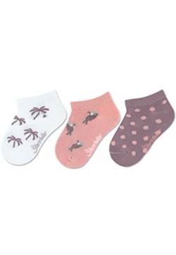 Sterntaler Baby Mädchen Baby Socken Sneaker-Söckchen 3er Pack Bambus - Socken Baby, Babysöckchen - aus Bambuszellstoff - weiß, 18 von Sterntaler