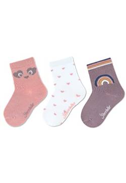 Sterntaler Baby Mädchen Baby Socken Söckchen 3er Pack Bambus - Socken Baby, Babysöckchen, Babysocken - aus Bambuszellstoff - zartrosa, 26 von Sterntaler