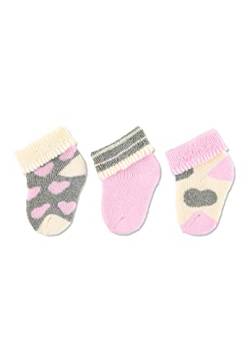 Sterntaler Baby - Mädchen Erstlingssöck. Herzen,3er-pack Socken, Rosa, Einheitsgröße EU von Sterntaler